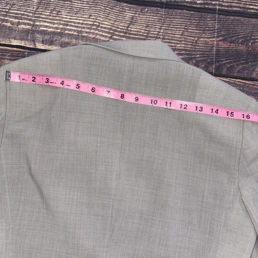 346 Brooks Brothers women's  Tan Long  blazer 100% Wool 3 button front size 6 - Picture 7 of 7